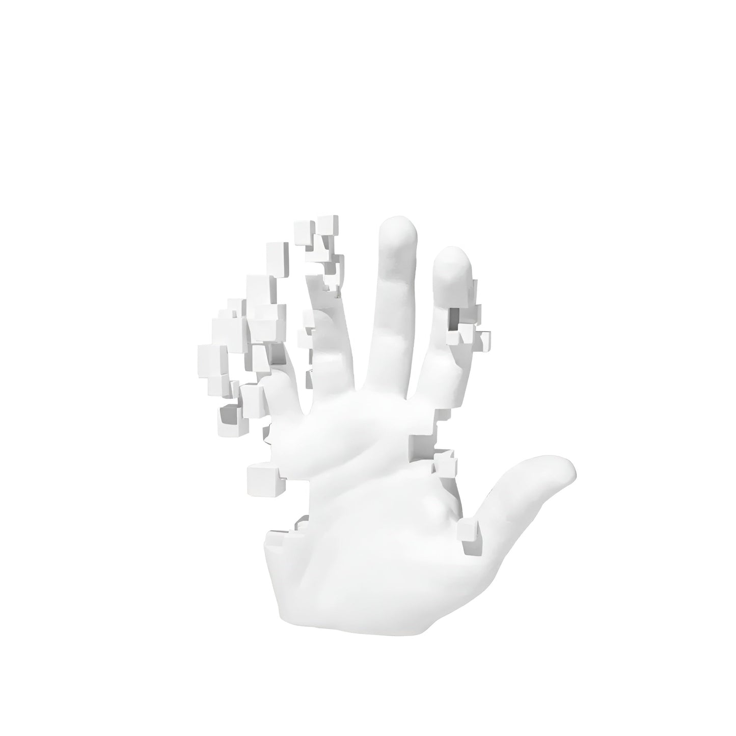 MosaicaGrip Hand Sculpture | Abstract Resin Art with Intricate Mosaic Detailing