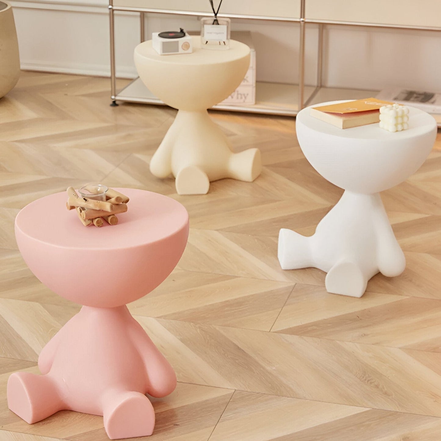 CircaNest Coffee Table | Modern Round Plastic Table with Sleek Minimalist Design