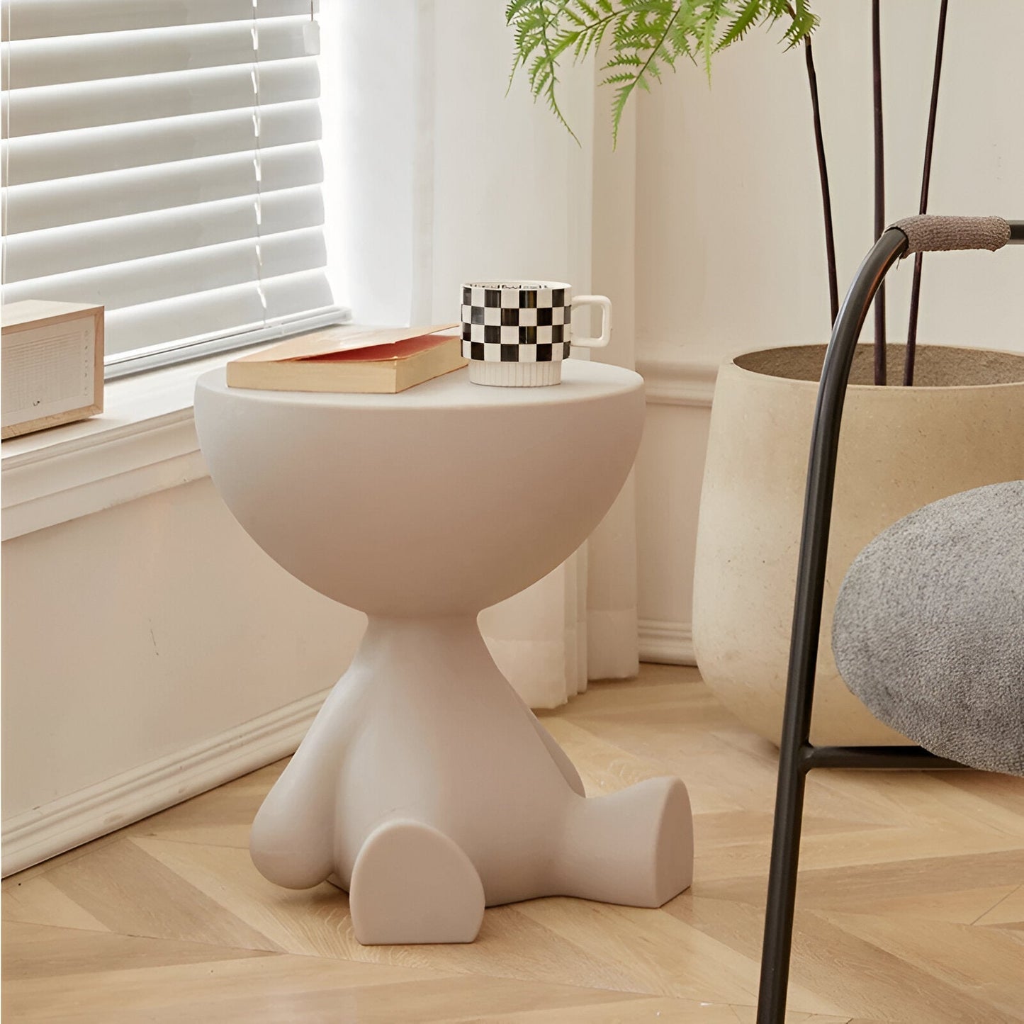 CircaNest Coffee Table | Modern Round Plastic Table with Sleek Minimalist Design