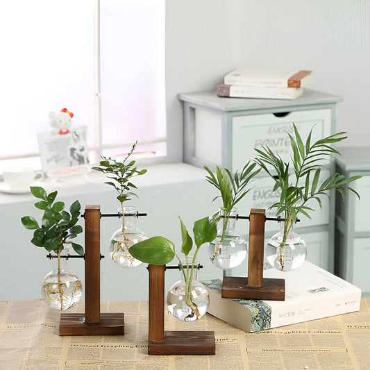 BotaniCraft | Artisan Wood & Glass Plant Holder