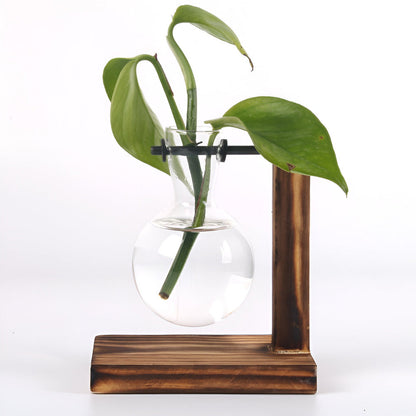 BotaniCraft | Artisan Wood & Glass Plant Holder