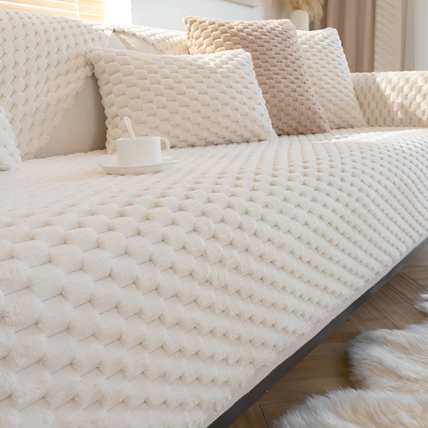 EternaHive Couch Cover | Stain-Resistant Non-Slip Sofa Accent
