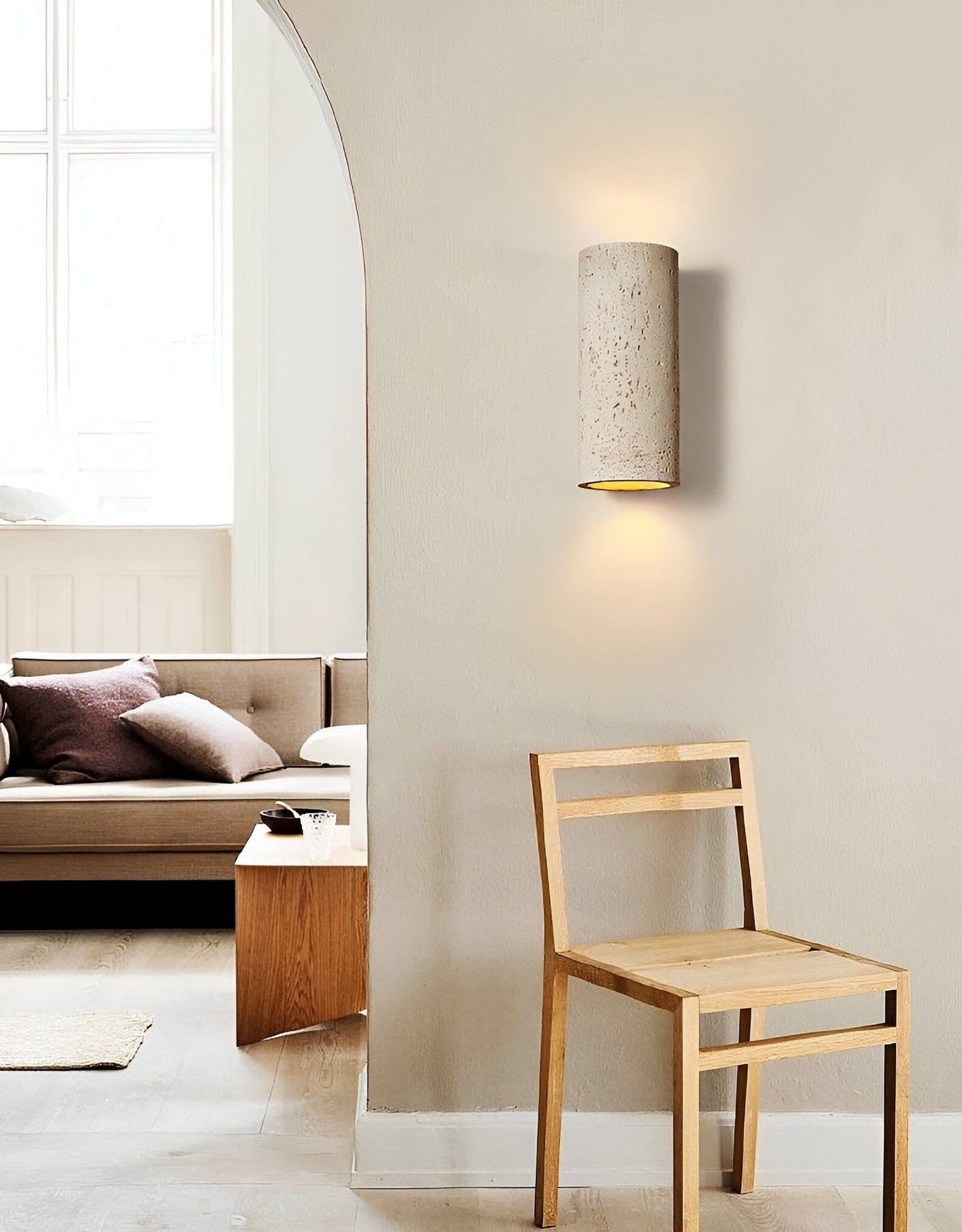 LED Versatile Design | ZenithRock Stone Cylinder Wall Lamp