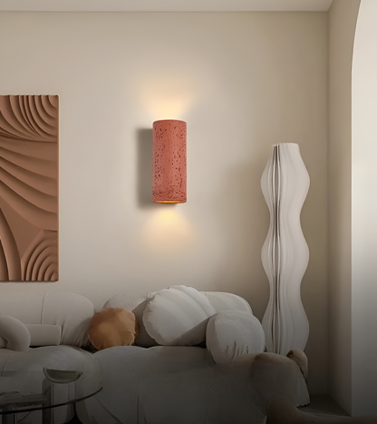 LED Versatile Design | ZenithRock Stone Cylinder Wall Lamp