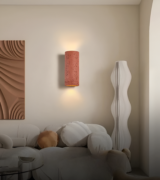 LED Versatile Design | ZenithRock Stone Cylinder Wall Lamp