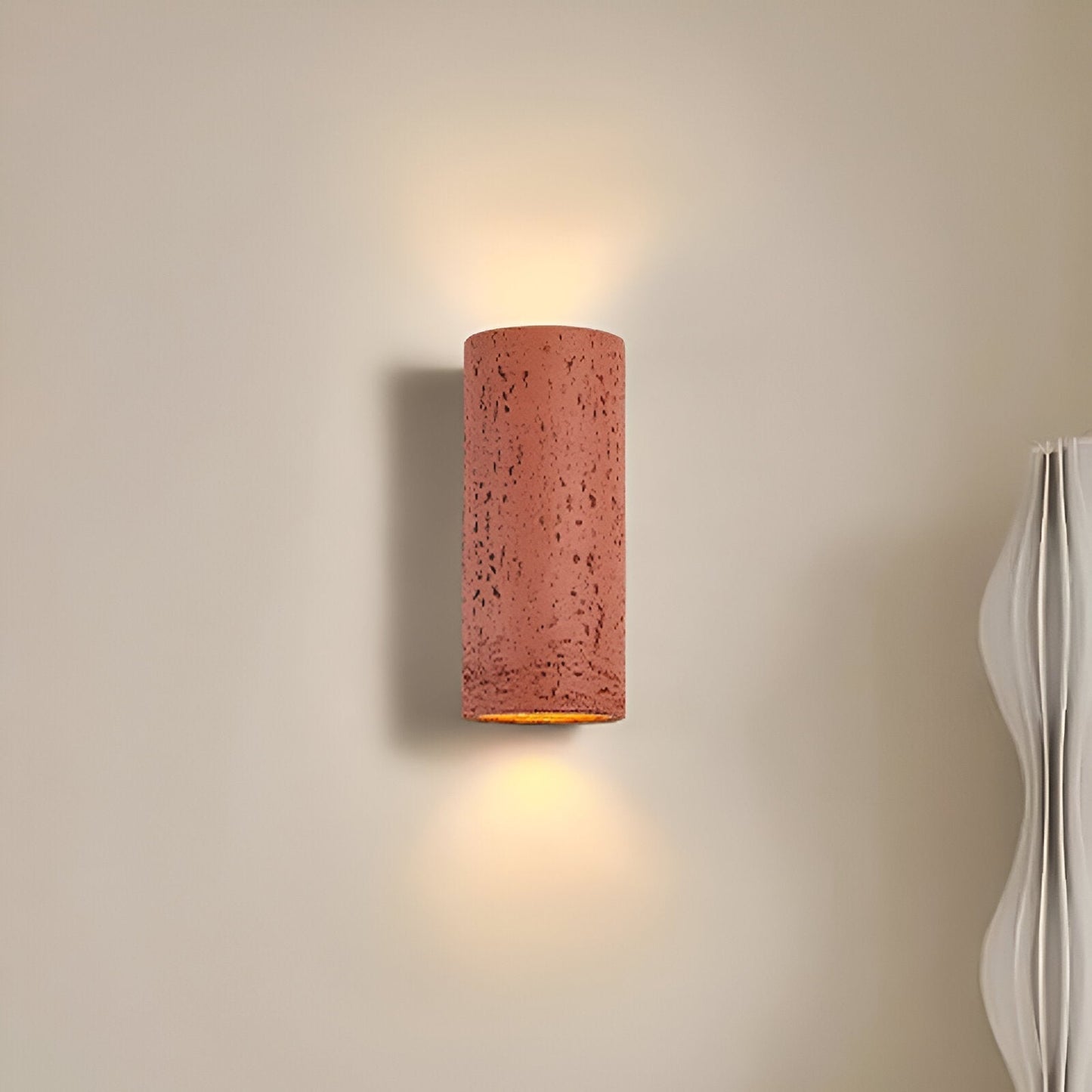 LED Versatile Design | ZenithRock Stone Cylinder Wall Lamp