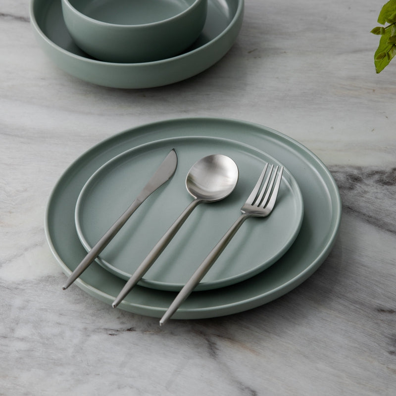 PrestigeEdge Modern Minimalist | Stainless Steel Dining Set