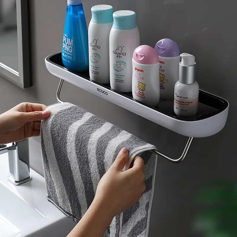 HavenEdge Rack Sleek | Wall-Mount Organizer with Towel Bar