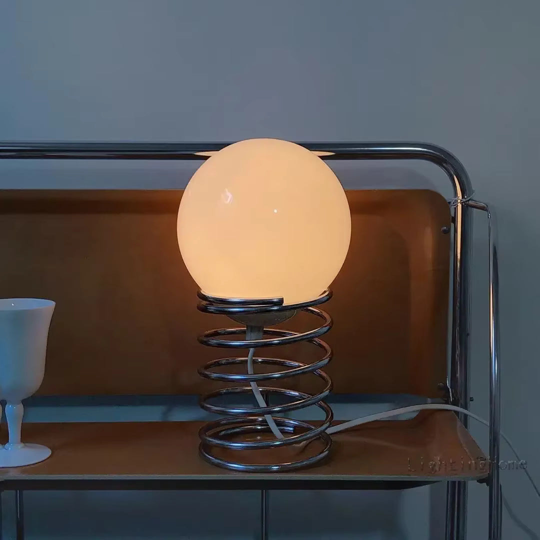 Sphere Lamp | Bauhaus Frosted Glass Table Accent