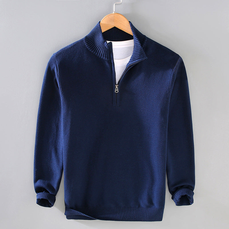 Tristan | Men’s Warm Knit Casual Sweater with Half-Zip Closure