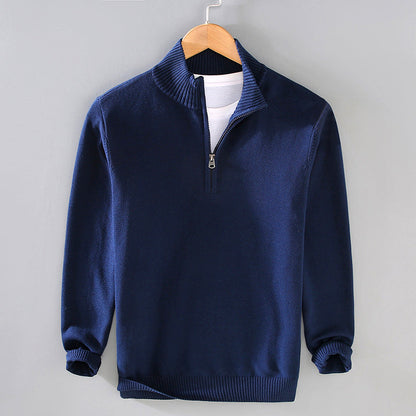 Tristan | Men’s Warm Knit Casual Sweater with Half-Zip Closure
