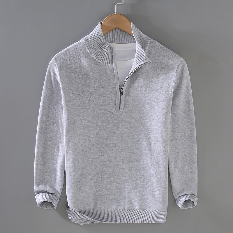 Tristan | Men’s Warm Knit Casual Sweater with Half-Zip Closure