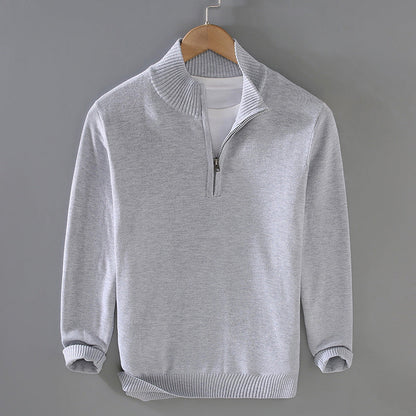 Tristan | Men’s Warm Knit Casual Sweater with Half-Zip Closure