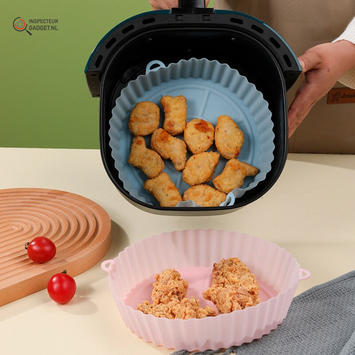CrispMate Liner | Reusable Silicone Airfryer Basket Insert