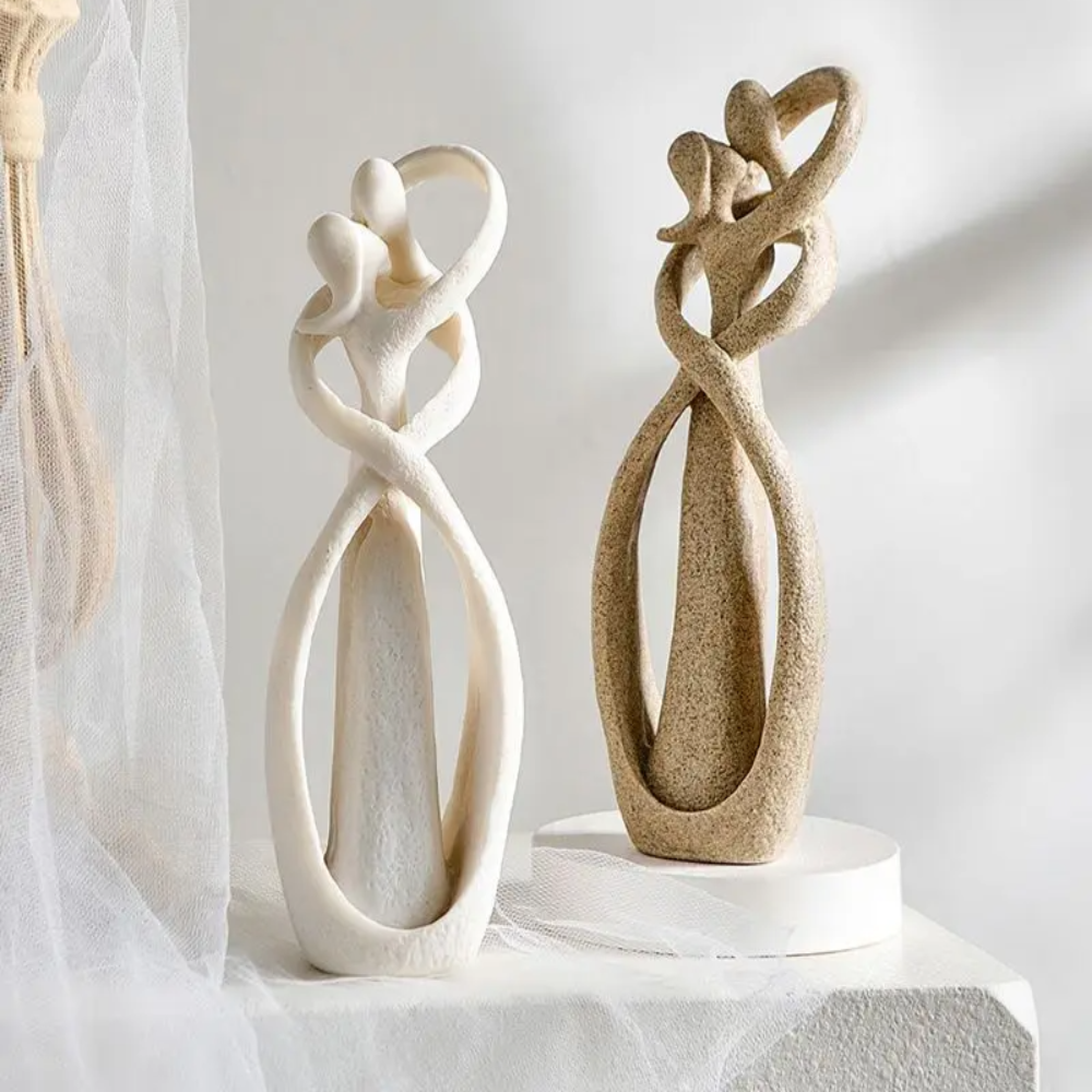 Eternal Embrace | Modern Resin Loveform Sculpture