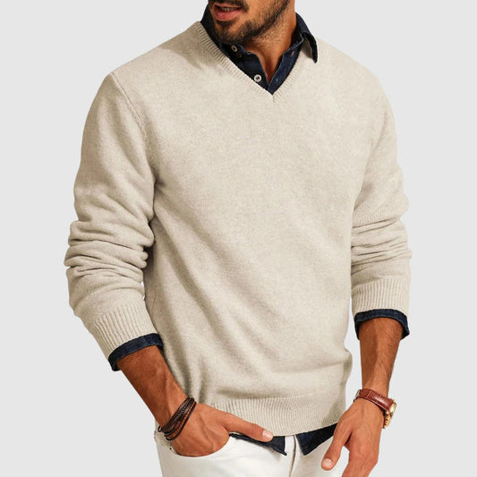 Ethan | Men’s Lightweight Everyday V-Neck Sweater