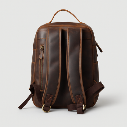 Luca | Vegan Leather Laptop Backpack with Padded Sleeve and Ample Storage