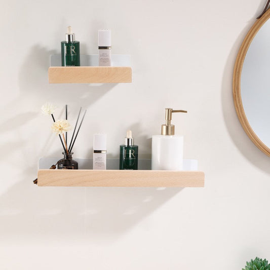 LumeaWood Towel Rack | Sleek No-Tool Bathroom Shelf