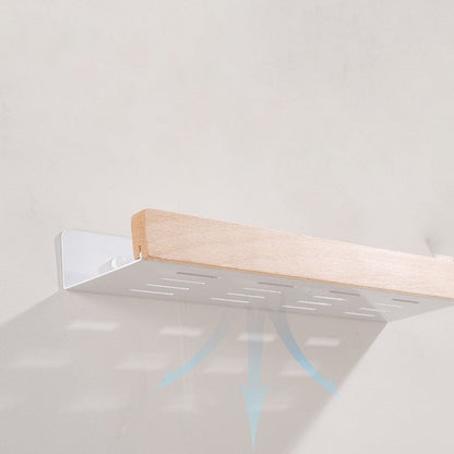 LumeaWood Towel Rack | Sleek No-Tool Bathroom Shelf