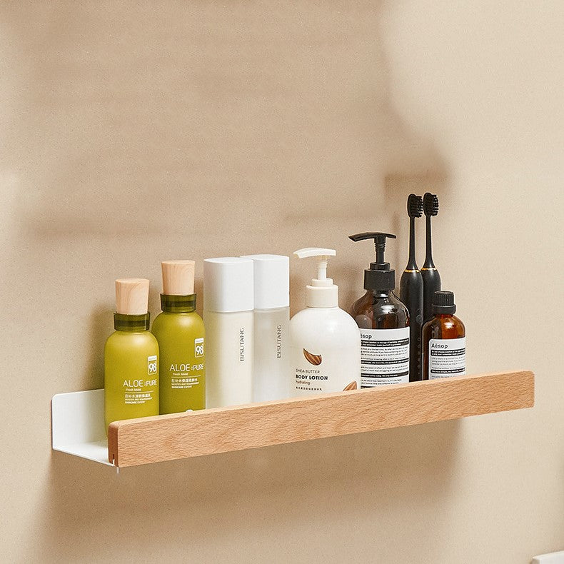 LumeaWood Towel Rack | Sleek No-Tool Bathroom Shelf