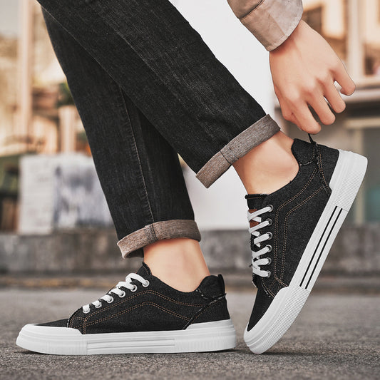Derek | Men’s Denim Lace-Up Everyday Sneakers