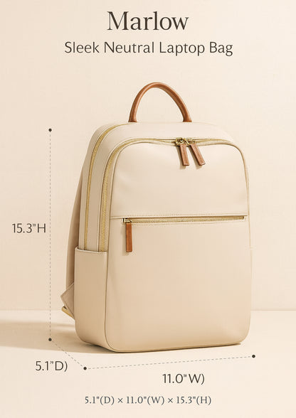 Marlow | Sleek Neutral Laptop Bag