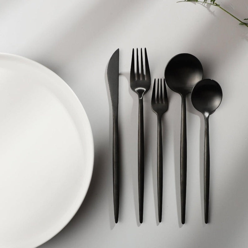 PrestigeEdge Modern Minimalist | Stainless Steel Dining Set