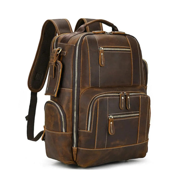 Urban Trek | Full Grain Leather Travel Backpack-4