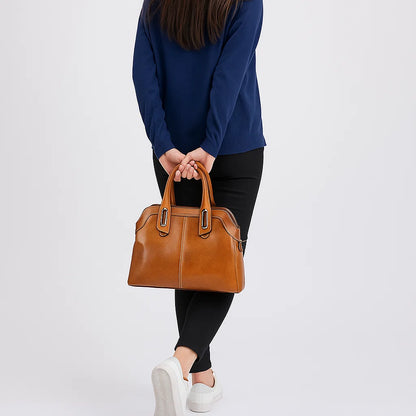 Nadine | Polished Structure Satchel