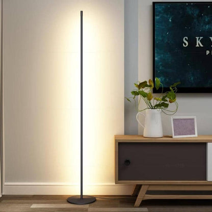 Sleek LED Illumination | FrostGlow Nordic Floor Lamp