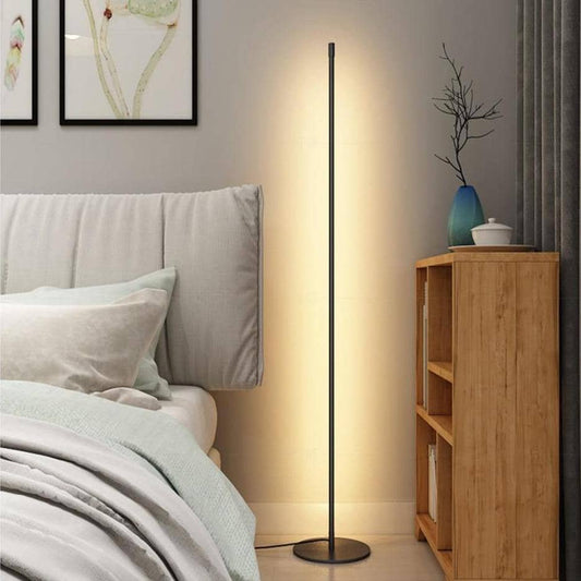Sleek LED Illumination | FrostGlow Nordic Floor Lamp