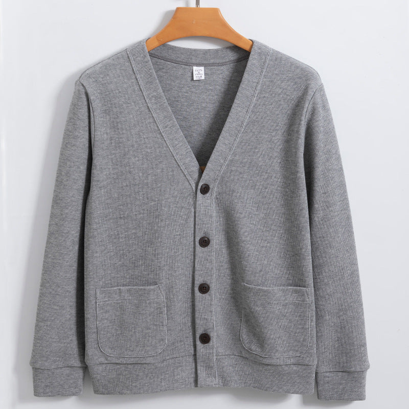 Bennett | Men’s Cotton Knit V-Neck Cardigan with Button Closure