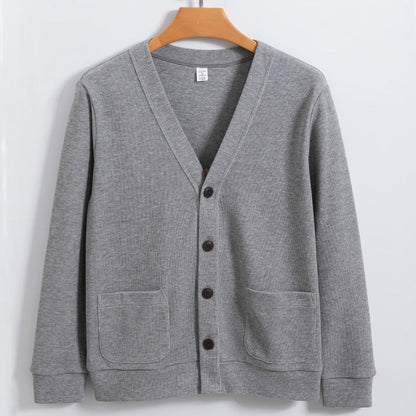 Bennett | Men’s Cotton Knit V-Neck Cardigan with Button Closure