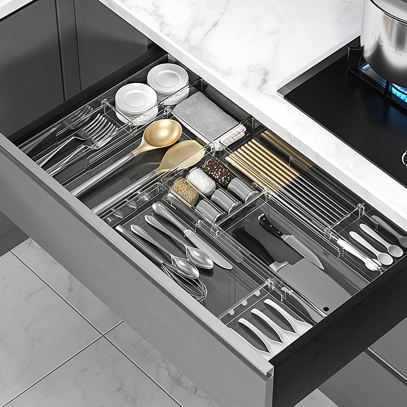 FlexNest Drawer Organizer | Adjustable Fit for Utensils & Cutlery, Streamlined Storage