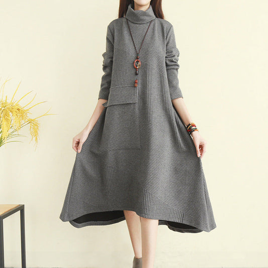 Clara | Women’s Turtleneck Long Sweater Dress