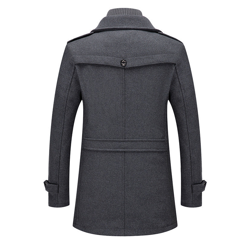 Gavin | Men’s Classic Wool Blend Coat with Notched Lapel