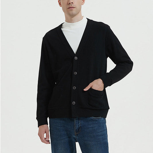 Bennett | Men’s Cotton Knit V-Neck Cardigan with Button Closure