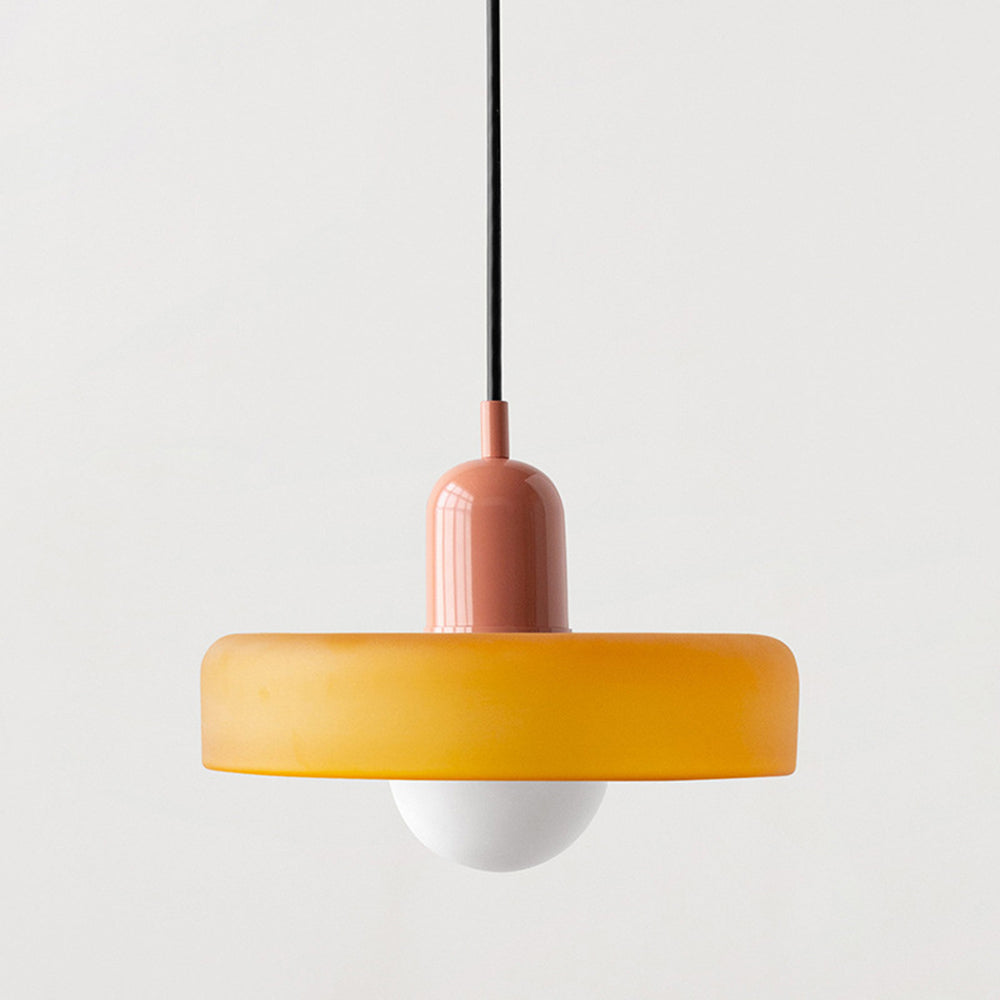 Studio Prisma Pendant | Art Glass Light in Bauhaus Luxe Palette