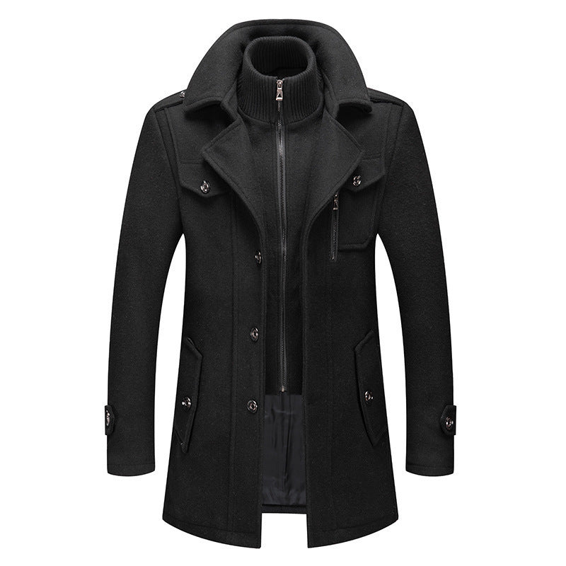 Gavin | Men’s Classic Wool Blend Coat with Notched Lapel