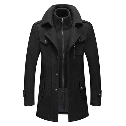 Gavin | Men’s Classic Wool Blend Coat with Notched Lapel