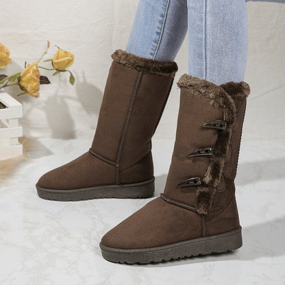 Mila | Women’s Mid-Calf Boots with Faux Fur Trim