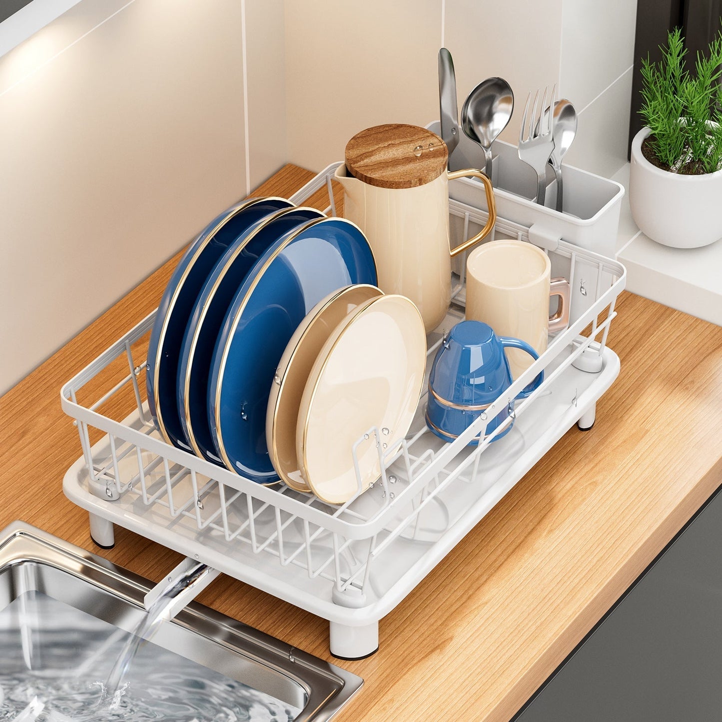 HydroStack | Multifunction Dish Drying Rack with Drainage