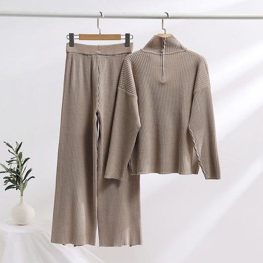 Hadley | Women’s Loose Fit Sweater and Wide-Leg Pants Knitted Set