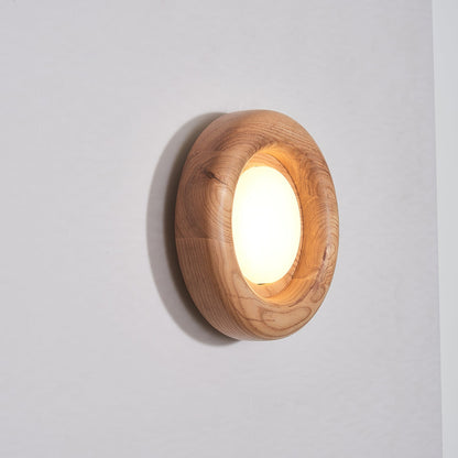 Sleek Wood Frame Style | AuraBeam LED Wall Lamp