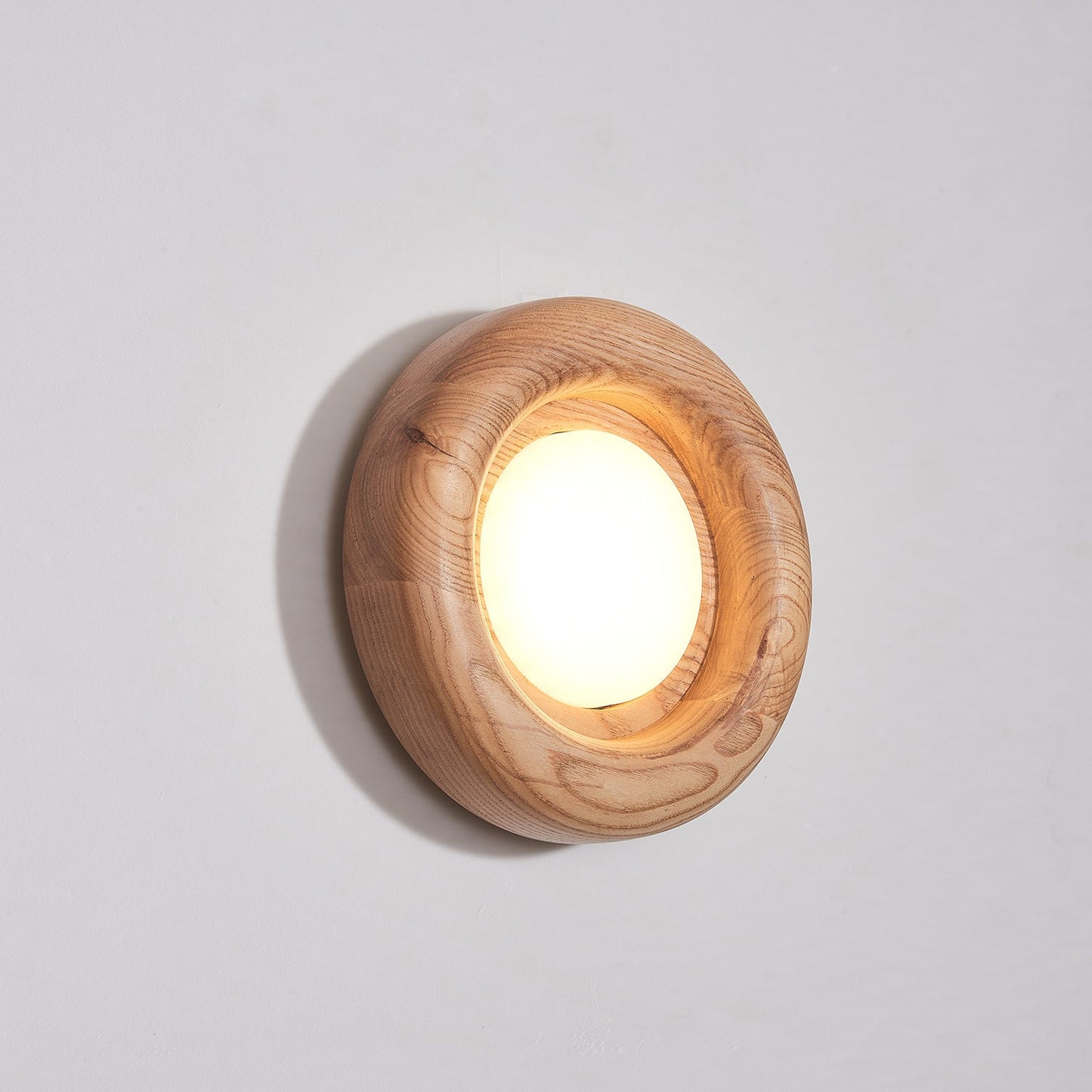 Sleek Wood Frame Style | AuraBeam LED Wall Lamp
