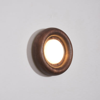 Sleek Wood Frame Style | AuraBeam LED Wall Lamp