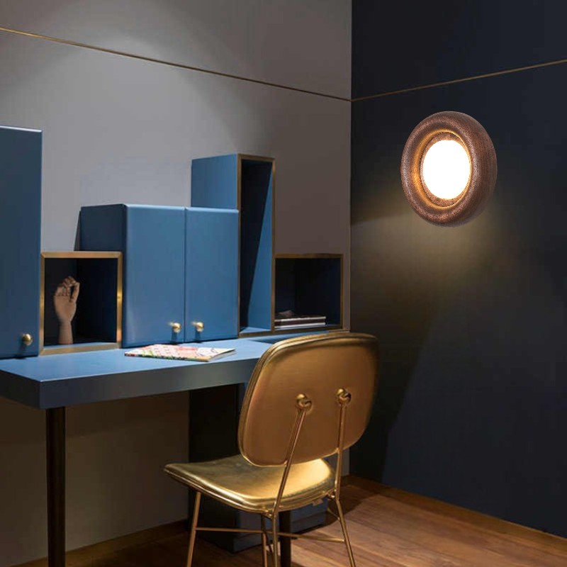 Sleek Wood Frame Style | AuraBeam LED Wall Lamp