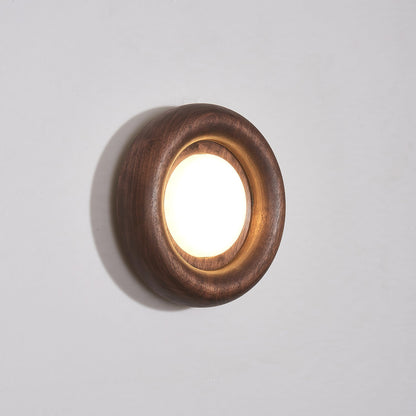 Sleek Wood Frame Style | AuraBeam LED Wall Lamp