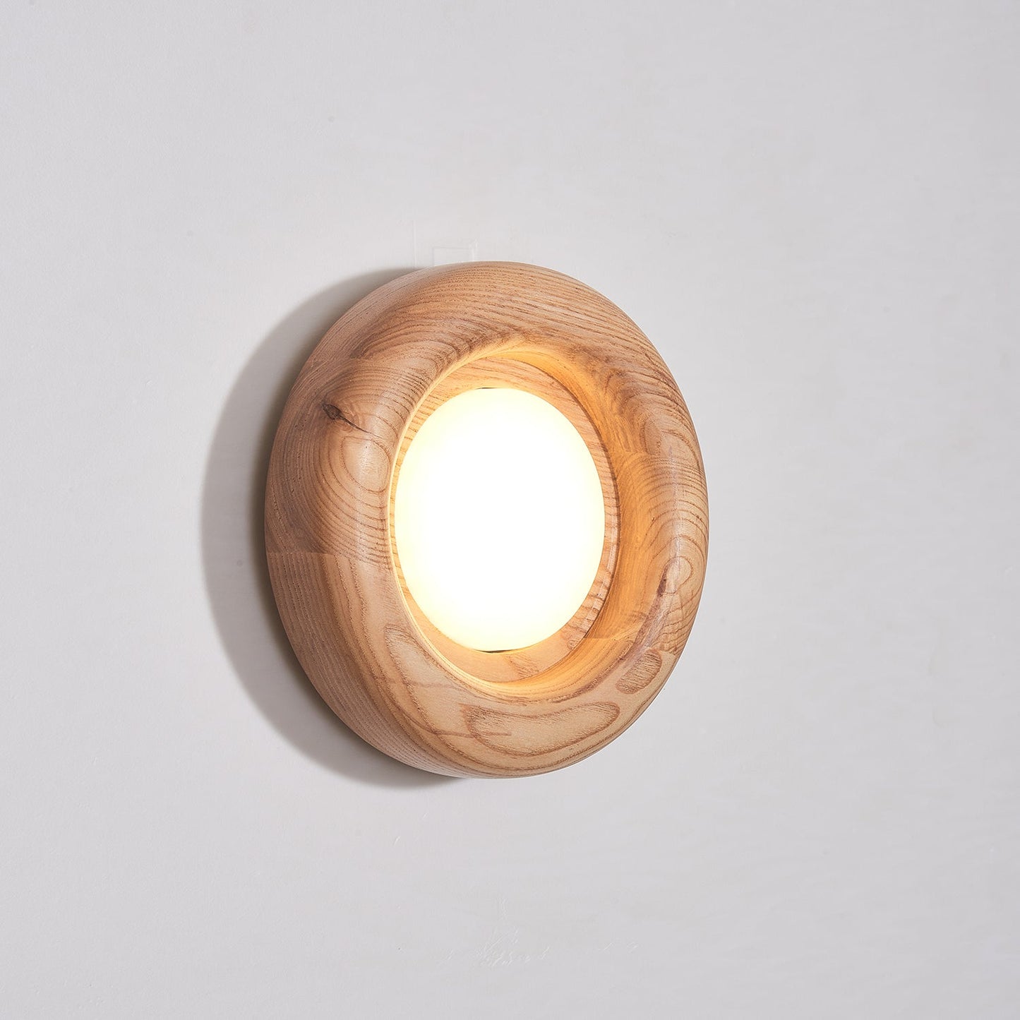 Sleek Wood Frame Style | AuraBeam LED Wall Lamp