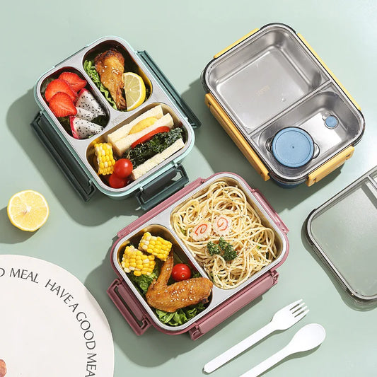 Lunch Box Container | 850 ml Leak-Proof Stainless Steel with Cutlery